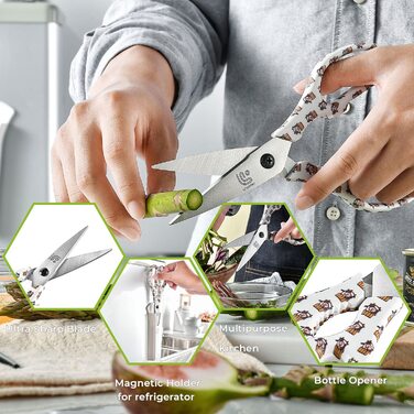 Кухонні ножиці гострі ножиці Кухня з магнітною кришкою високоякісні побутові ножиці з нержавіючої сталі універсальні ножиці може використовуватися як