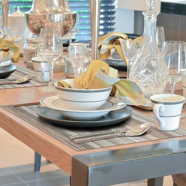 Підставки під тарілки Winknowl: набір з 4 шт, ПВХ, бензинового кольору, для обіднього столу, миються, довговічні