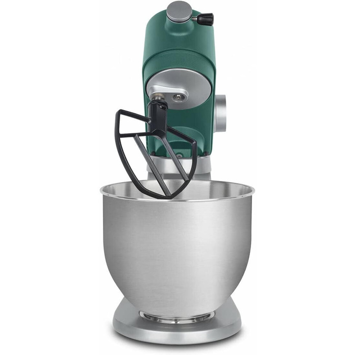 Кухонна машина H.Koenig KM124: професійна, 5 л, з нержавіючої сталі, 800 Вт, 8 швидкостей (зелена)