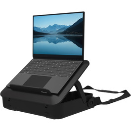 Підставка для ноутбука Fellowes Breyta™ 2-в-1 з сумкою, регулювання висоти, чорна, екологічна