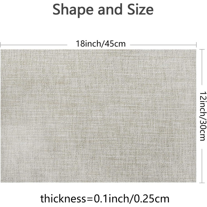 Набори серветок DACHUI 8 шт. з льону, водовідштовхувальні, термостійкі, миючі, довговічні (димно-сірий, бежевий, білий, в клітинку)
