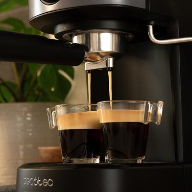 Еспресо-машина Cecotec Compact Power Espresso 20 Retro Green: 1100 Вт, 20 bar, Thermoblock, капучинатор, 1.25 л