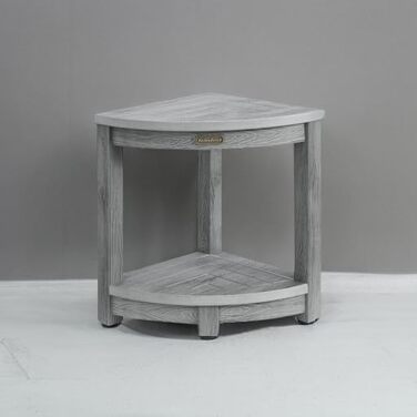 Крісло для душу Eck-Duschhocker, водонепроникне, з полівудком, для ванної кімнати, біле (сіре), регульовані ніжки, антиковзне покриття