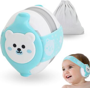 Захист вух BELLEBEBE Baby 0-36M, гіпоалергенний, без BPA, EN352-1, RoHS, CPC, регульований, мішок