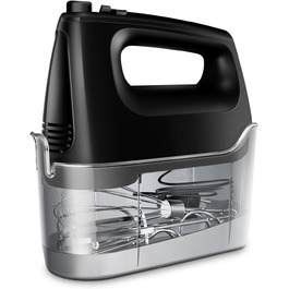 Електричний міксер ручний 6 швидкостей + турбо, без розбризкування, з набором аксесуарів з нержавіючої сталі, 400W, тихий мотор, великий об'єм