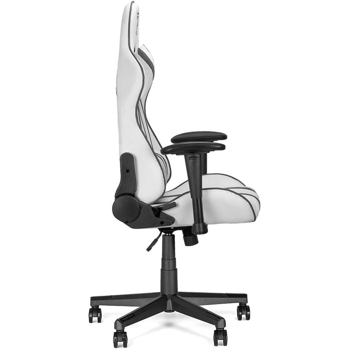Ігрове крісло Ranqer Felix - професійне крісло - ергономічне - 2D підлокітники - регульована на 180 спинка - подушка - міцний нейлон - (білий/сірий)