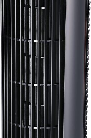 Вентилятор на п'єдесталі HOMCOM 45 Вт Баштовий вентилятор безшумний 3 рівні вентиляції, коливання 70, ABS, чорний, Ø27 x H75 см