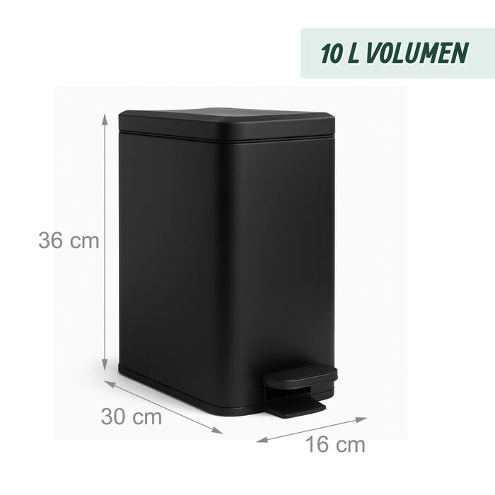 Відро для сміття Relaxdays, об'єм 10 літрів