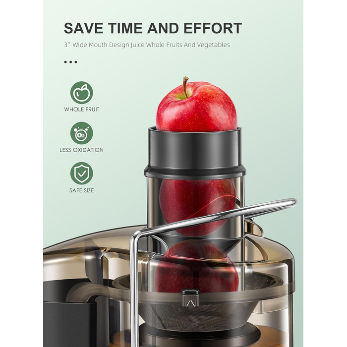 Центрифужний соковитискач QCen: нержавіюча сталь, BPA-free, 500W, для фруктів та овочів