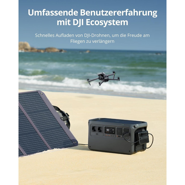 Портативна електростанція DJI Power 1000, 1024Wh, 2600W, LiFePO4 акумулятор, для кемпінгу/дому/RV, швидка зарядка