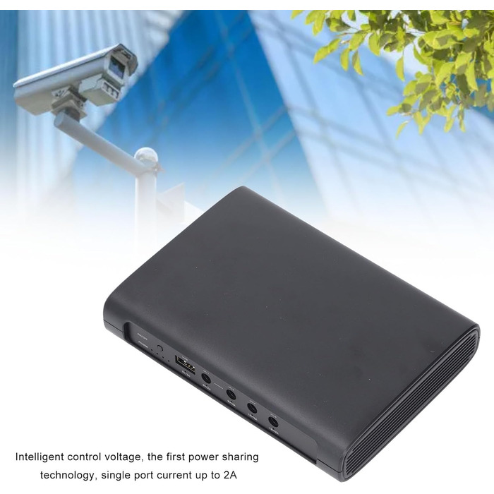 Портативний UPS з акумулятором 12000mAh (44.4WH) для роутера, камери WiFi, з USB-DC виходами, захист від короткого замикання (EU-штекер)