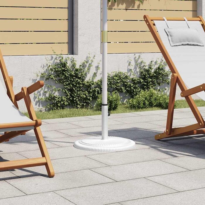 Підставка для парасольки від сонця, чавунна, біла 45x45x30 см - vidaXL