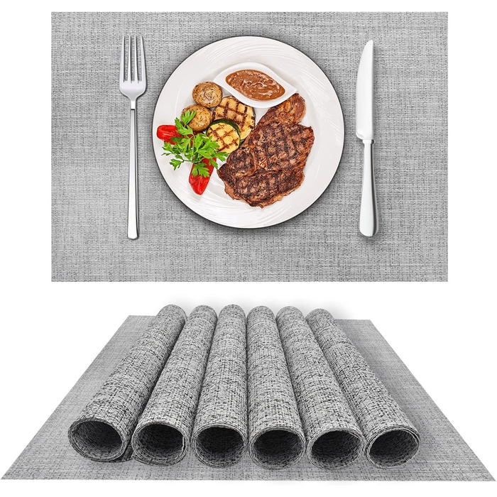 Набір тканинних серветок DACHUI (8 шт.) - сірий, водонепроникні, стійкі до високих температур, миючі, довговічні