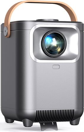 Beamer проєктор електричний 4K Full HD 1080p з автотрапецеїдною корекцією, WiFi 6, BT5.2, 50% зум, портативний для домашнього кінотеатру/відпочинку на природі, сумісний з ТВ приставкою/ноутбуком/смартфоном