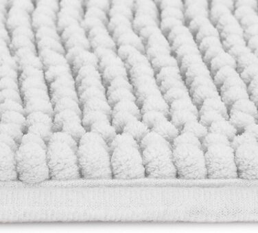 Килимок для ванної Beautissu 50x80см - килимок для ванної з синелі BeauMare WR (50x50см, білий)