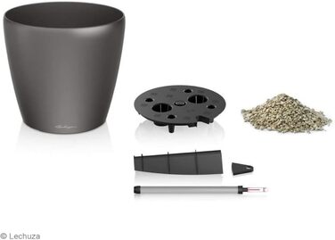 Горщик Lechuza Classico Premium 21 LS Комплект, Білий (70x70x64.5 см, Тауп Глянцевий, Однотонний)