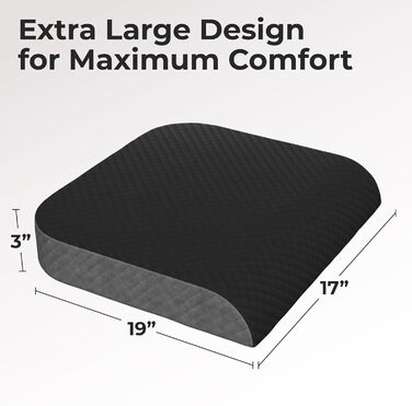 Велике сидіння Kolbs з плюшевого велюру | X-Large Memory Foam для офісного крісла, килимок для підлоги | Килимок для зняття болю в спині та куприку, з ручкою (дуже великий)