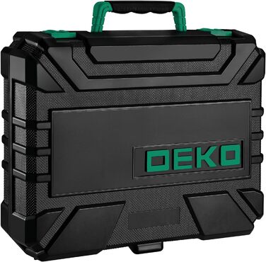 Набір інструментів DEKO 126 предметів в кейсі: професійний набір для дому, офісу та саду (зелений)