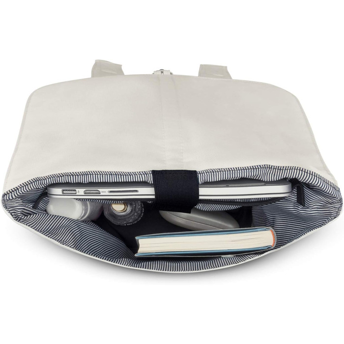 Рюкзак Johnny Urban Earpack Women - Mia - Тонка сумка з відділенням для ноутбука - виготовлена з переробленого ПЕТ - 7 л - Водовідштовхувальний - Чорний (Кремово-білий)