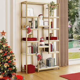 Стелаж YITAHOME для книг та речей, 5 ярусів, 30 x 100 x 180 см, білий, для офісу, вітальні, спальні
