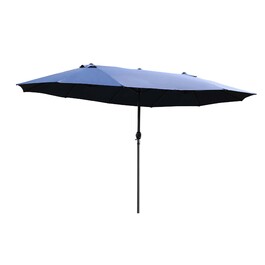 Outsunny Parasol Garden Parasol Market Parasol Double Parasol Patio Parasol з ручним рукояткою синій овал 460 x 270 x 240 см