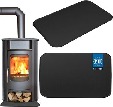 Підставка під камін KOTARBAU® з порошковим покриттям, сталь, 48 x 80 см, захист від бруду та іскр
