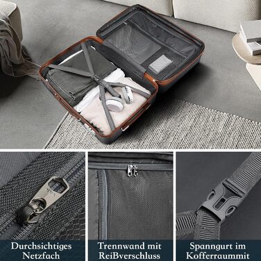 Набір валіз Joyway 5шт з ABS пластику, розширюваний, з TSA-замком, 4 колеса, сірий. Включає: валізу, велику сумку, косметичку.