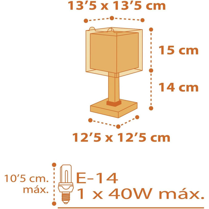 Дитяча настільна лампа Dalber Little Tiger, жовта, E14, 64561