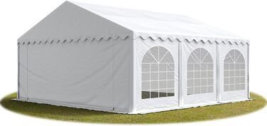 Намет фестивальний TOOLPORT 6x6 м, вогнестійкий, преміум-якість, PVC, білий, водонепроникний з каркасом