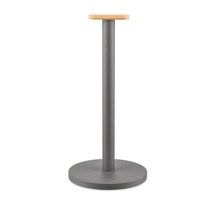 Тримач для паперових рушників Alessi Mattina BG05 R, сталь з епоксидним покриттям та бамбукова ручка, темно-сірий