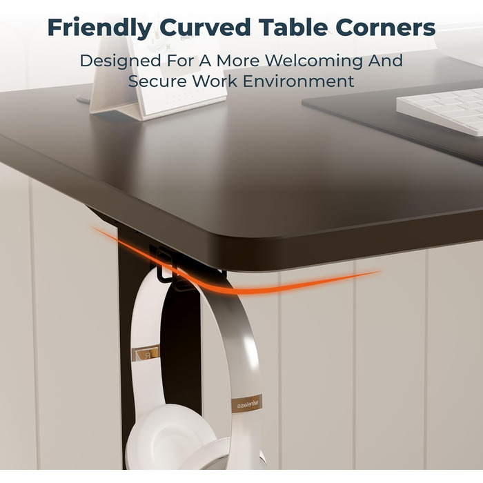 Регульований стіл для стоячи та сидячи, електричний, 140x61 см, чорний, для дому та офісу