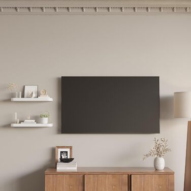 Набір полиць Wandregal 2 шт. з дерева – настінні полиці з прихованим кріпленням, білі, для вітальні, спальні, кухні, для книг та декору