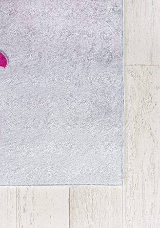 Килим для дитячої кімнати в Мазовії нековзний - можна прати при температурі до 30 градусів-Дитячий килим з коротким ворсом для балерини килим для дитячої кімнати-ЕКО-текстильні килими для дівчаток рожевий рожевий (160 х 230 см, рожевий рожевий / 1719а)