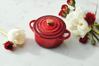 Кокотниця Le Creuset Mini, кераміка, 237 мл, золотий ручка (Піч)