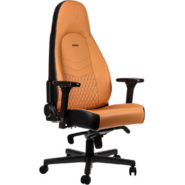 Noblechairs ICON Cognac/Schwarz: Ігровий крісло з екошкіри, 150 кг, ергономічний офісний крісло з підлокітниками