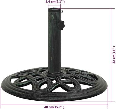 Підставка для парасольки від сонця, металева, біла, 45x45x30 см, vidaXL