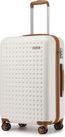 Валіза KONO з ABS пластику, 75 x 48 x 29 см, білий, з TSA замком