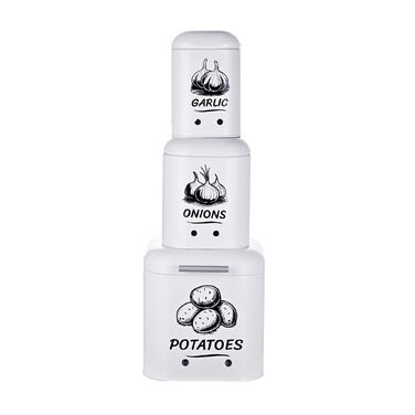 Набір з 3 контейнерів для зберігання картоплі Relaxdays