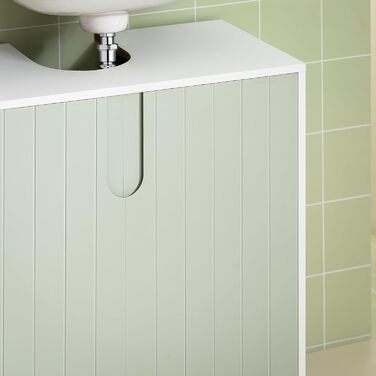 Підставка під раковину SoBuy 60 см, шафка для ванної кімнати з регульованою полицею, меблі для ванної кімнати, тумба під раковину 60x30x60 см, BZR139-GR