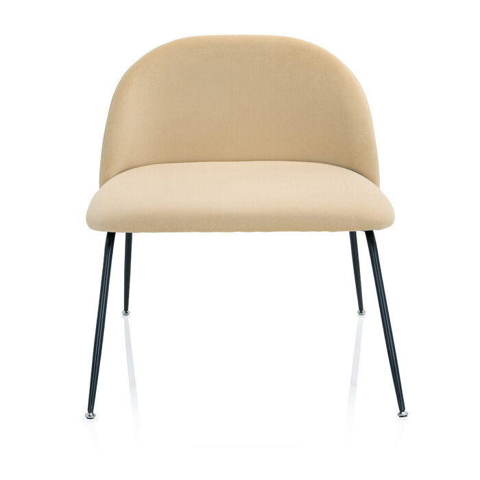 Крісло для відпочинку / Крісло для вітальні VELVO, оксамит, бежевий, hjh OFFICE