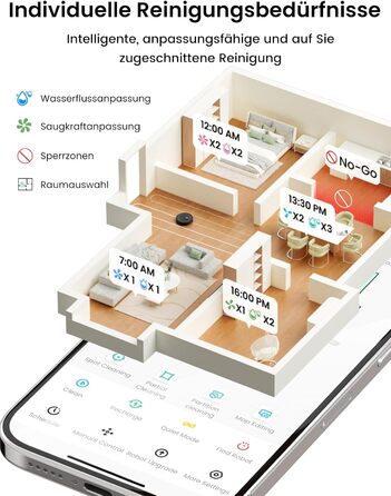 Робот-пилосос LEFANT M2 Plus з картографією, лазерною навігацією, 6000Pa, WiFi/App/Alexa, чорний