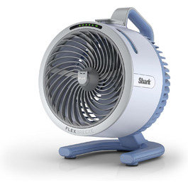 Вентилятор Shark FlexBreeze HydroGo Starker з функцією розпилення, охолодження для дому та вулиці, тихий та довговічний, з підключенням до мережі та акумуляторним живленням, компактний та легкий, повітряний потік до 20 м, Glacier FA050EUBL