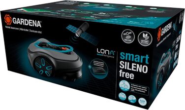 Робот-газонокосачка Gardena Smart Sileno Free Set 600 м²: LONA Intelligence, обрізка по краях, без кабелю, тиха робота, керування через додаток (19921-20)