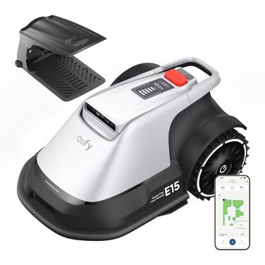 Робот-газонокосарка eufy E15 без дроту, до 800 м², TrueVision, навігація, уникнення перешкод, керування через додаток