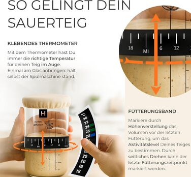 Набір для випікання хліба: корзина для бродіння, набір для закваски та аксесуари | корзина з ротангу 25 см, аксесуари для закваски, датський вінчик | набір для випікання хліба