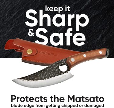 Ніж кухарський Matsato, 8 дюймів: гострий, оригінальний, для кухні, ідеальний для нарізання та подрібнення
