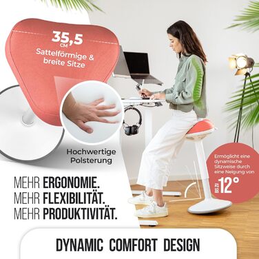 Офісний стілець SH-01 Zip з знімним чохлом | Ергономічний стілець для роботи та відпочинку | З сертифікацією IGR | Регульована висота (58-83 см) | Рожевий