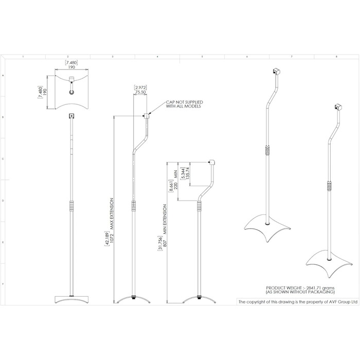Підставка для ноутбука AVF_1 з металевим каркасом, чорного кольору