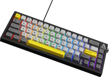 Дротова механічна клавіатура Ajazz AK650 Moon Yellow switches Gray White Yellow (AK650-MY-GWY)