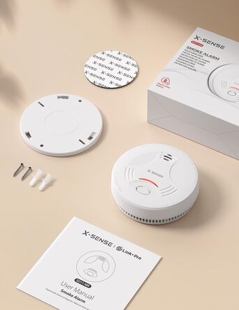 X-Sense Розумний димовий сповіщувач WLAN з магнітною кріпленням, сертифікований за EN 14604, мережевий димовий сповіщувач, керування через додаток, з базовою станцією SBS50, бездротовий димовий сповіщувач, SD11-MR61, набір з 6 шт. (SD11-MR без базової станції (1 шт.)) Білий